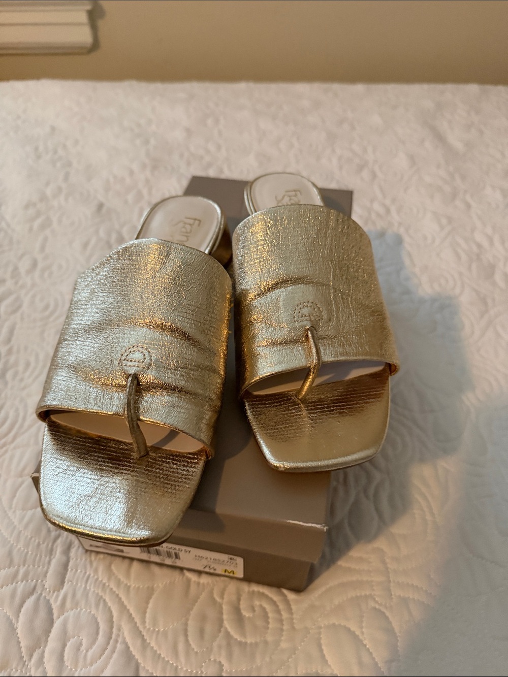 Franco Sarto gold sandals